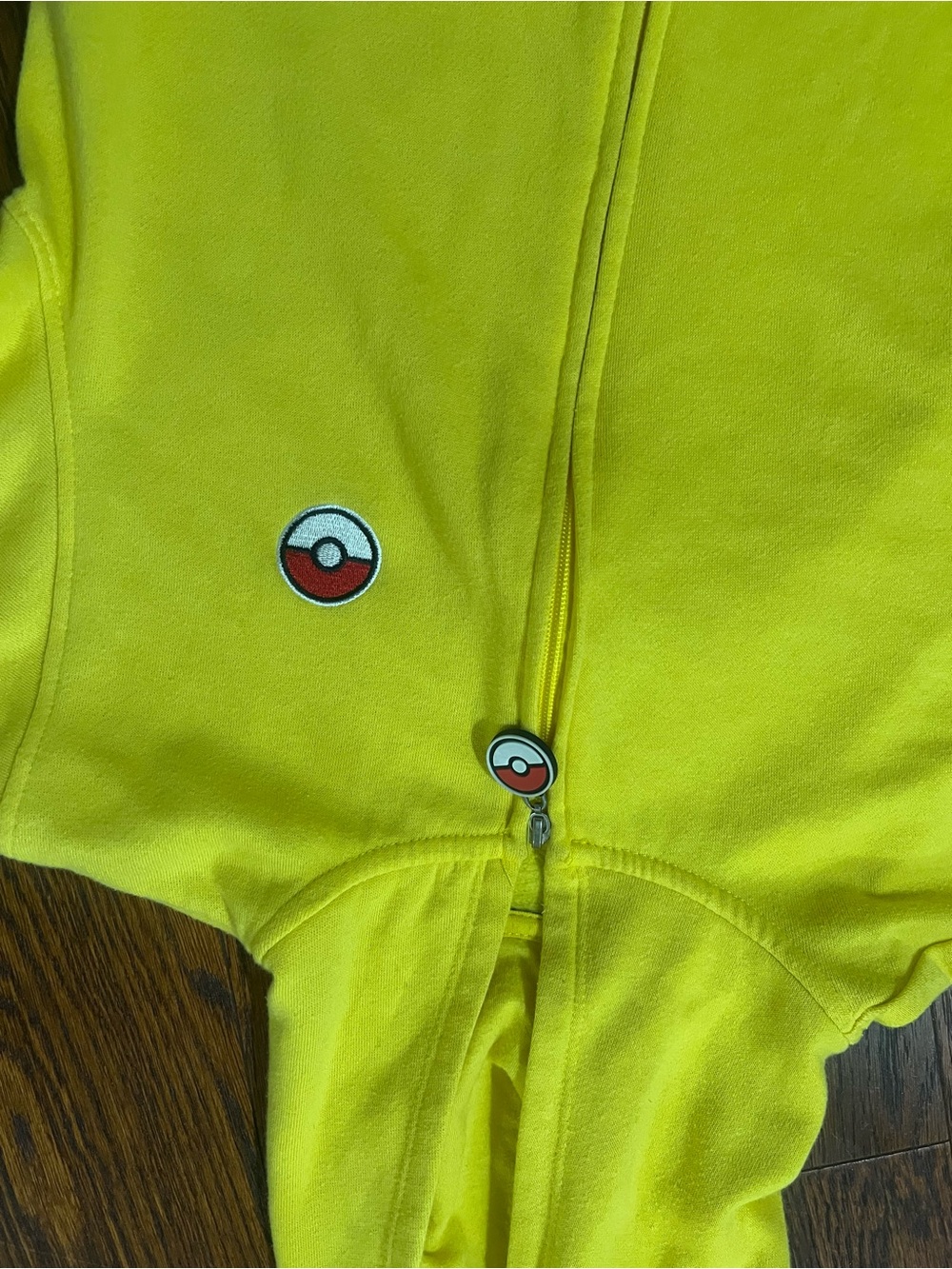 Pokemon Yellow Hoodie Jacket with Pokeball Accents